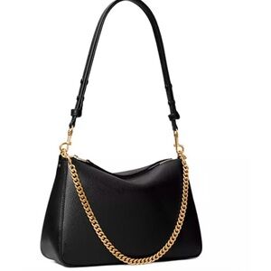 Tory Burch Perry leather shoulder bag with Gold Chain.